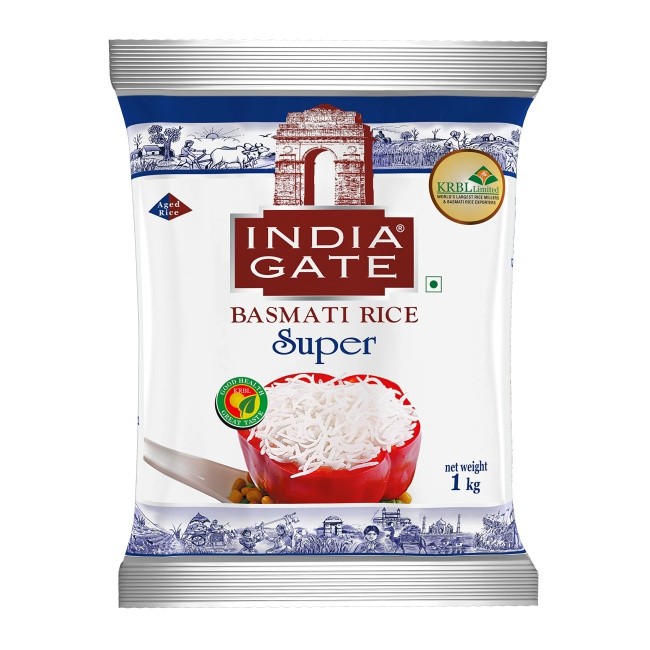 India Gate Super Basmati Rice: The Long Grain Basmati for Aromatic Perfection | 1 KG