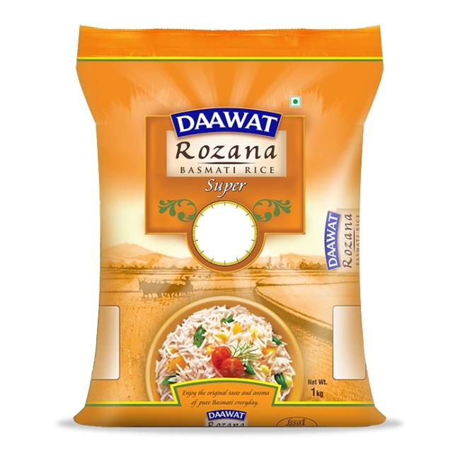 Daawat Rozana Super Basmati Rice | Premium Super Basmati Rice for Daily Meals | 1 Kg